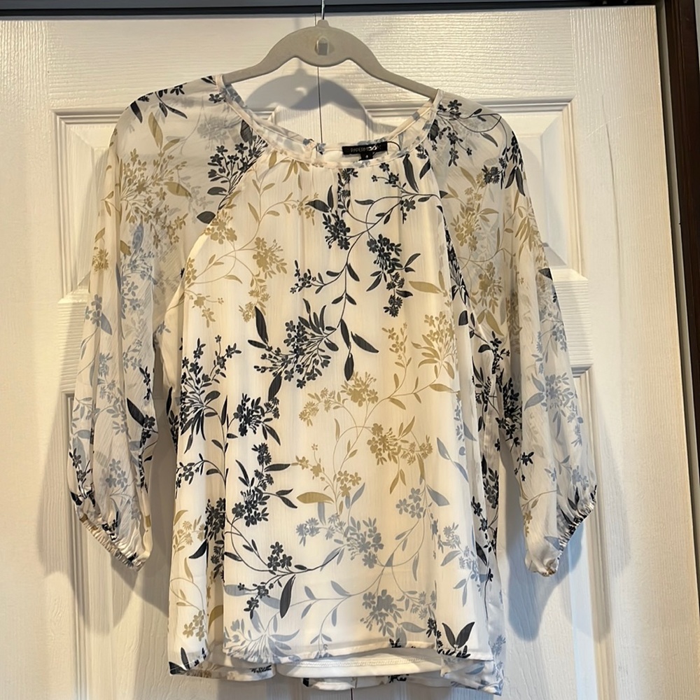 Papermoon Sheer Sleeve Blouse